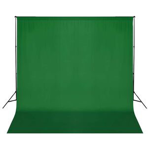 vidaXL System zawieszenia tła z zielonym tłem 600 x 300 cm