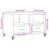 vidaXL Szafka RTV, antracytowa, 68x39x43,5 cm, stal
