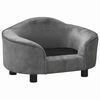 vidaXL Sofa dla psa, szara, 67x47x36 cm, pluszowa