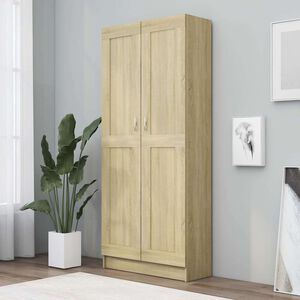 vidaXL Szafka, dąb sonoma, 82,5x30,5x185,5 cm, materiał drewnopochodny