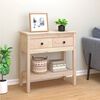 vidaXL Stolik konsolowy, 75x35x75 cm, lite drewno sosnowe
