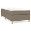 vidaXL Ł&oacute;żko kontynentalne Taupe 90x190 cm Tkanina