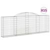vidaXL Kosze gabionowe, 15 szt, 300x30x100/120cm, galwanizowane żelazo
