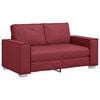 vidaXL Sofa 120cm Czerwone wino tkanina