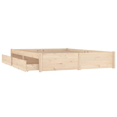 vidaXL Rama łóżka z szufladami, 140x190 cm