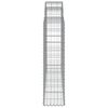 vidaXL Kosze gabionowe, 5 szt, 200x30x120/140 cm, galwanizowane żelazo