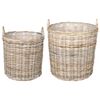 vidaXL Kosz na rośliny GENDT 2 szt. Naturalna szarość Rattan Kubu
