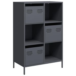 vidaXL Szafka, antracytowa, 68x39x103,5 cm, stal