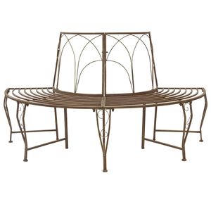 vidaXL Ławka Drzewna 4-Liczba miejsc 160 x 80 x 89 cm Stal