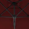vidaXL Parasol ogrodowy na stalowym słupku, bordowy, 250x250x230 cm