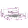 vidaXL Ł&oacute;żko z regałem, bez materaca, 200x200 cm, sosnowe