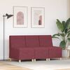 vidaXL Modułowa sofa bez podłokietnik&oacute;w 3 pcs Czerwone wino