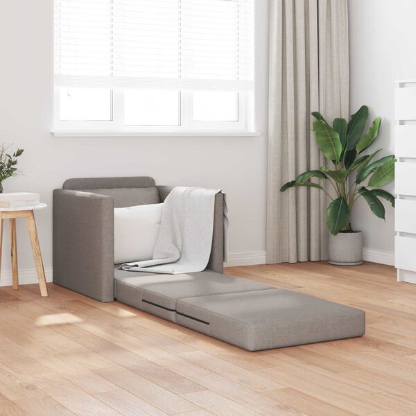 vidaXL Sofa Bed 60cm Ciemnoszary tkanina