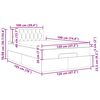vidaXL Rama ł&oacute;żka otomana z materacem, brązowa, 120x190 cm, tkanina