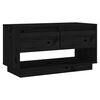 vidaXL Szafka pod telewizor, czarna, 74x34x40 cm, lite drewno sosnowe