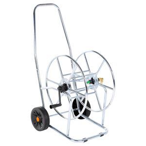 vidaXL W&oacute;zek z bębnem na wąż 80 m, 3/4", stalowy