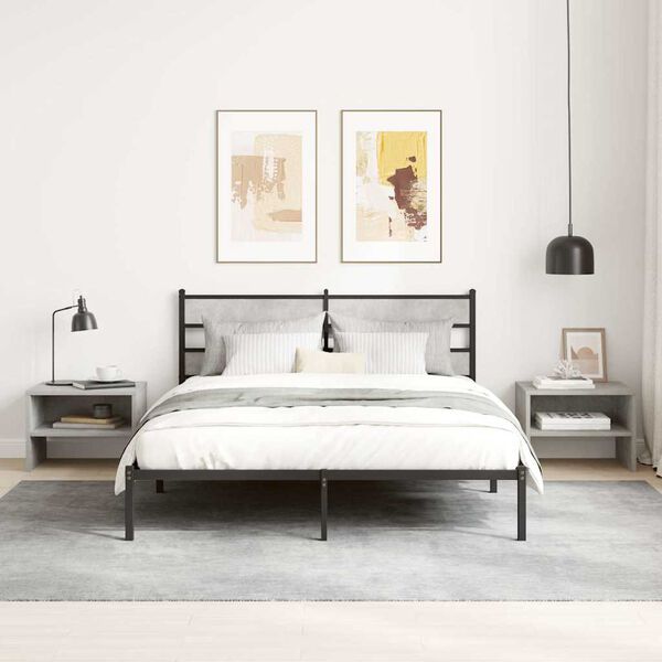 vidaXL Szafka nocna, betonowy szary, 40x30x30 cm