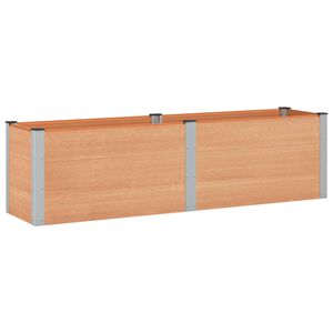 vidaXL Podniesiona rabata ogrodowa brązowy 200 x 50 x 54 cm