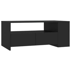 vidaXL Stolik kawowy, czarny, 102x55x42 cm, materiał drewnopochodny
