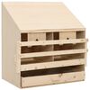 vidaXL Gniazdo dla kur, 2 przegrody, 63x40x65 cm, lite drewno sosnowe