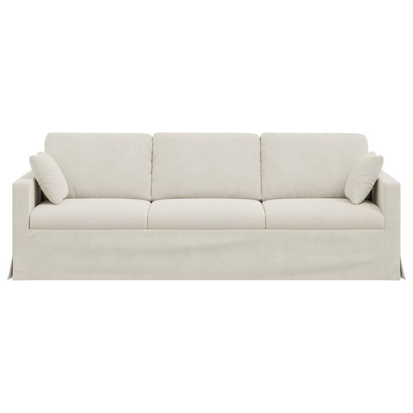 vidaXL Sofa Kremowy 228 x 78 x 80 cm Aksamit