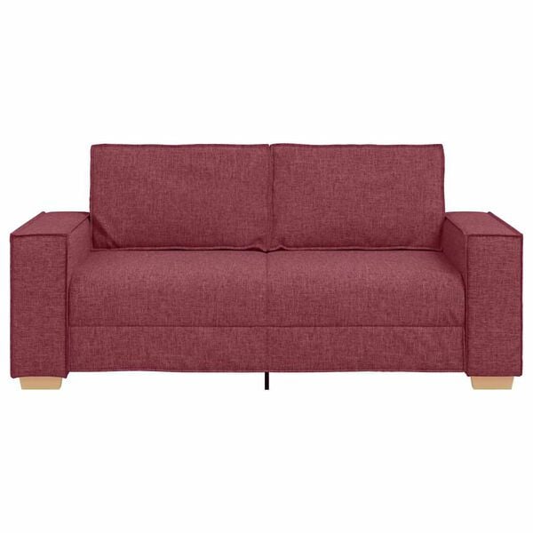 vidaXL Sofa 2-osobowa w kolorze czerwonego wina 180x78x84 cm Tkanina