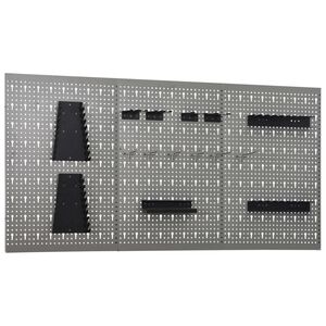 vidaXL Ścienne płyty perforowane, 3 szt., 40x58 cm, stal