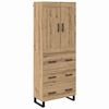 vidaXL Highboard 2 szt. Dąb rzemieślniczy 69,5 x 34 x 180 cm