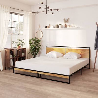 vidaXL Rama łóżka, metalowa, 200 x 200 cm
