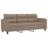 vidaXL 3-osobowa sofa z podn&oacute;żkiem, cappuccino, 180 cm, sztuczna sk&oacute;ra