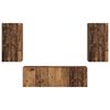 vidaXL Zestaw szafki pod telewizor na ścianę 4 pcs Stare drewno