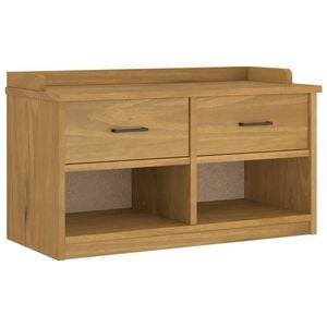 vidaXL Ławka do przedpokoju "SANDNES" 87x40x50 cm lite drewno sosnowe