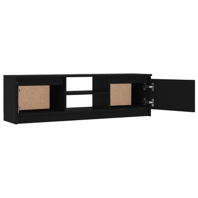 vidaXL Szafka pod TV, czarna, 120x30x35,5 cm, materiał drewnopochodny