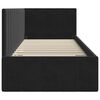 vidaXL Rama łóżka narożnego Z zagłówkiem Czarny 80 cm x 200 cm Aksamit