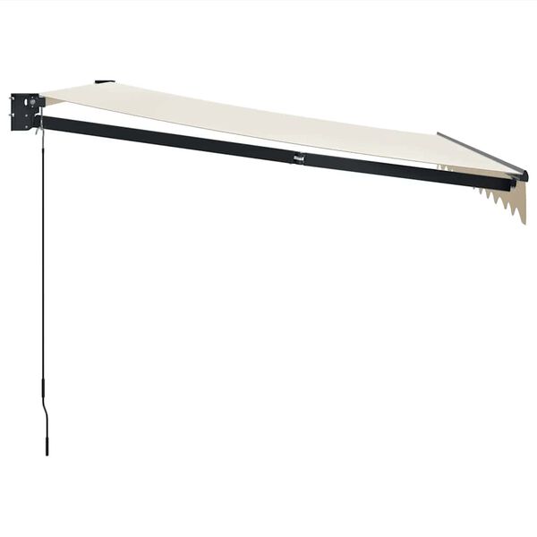 vidaXL Zwijana markiza, kremowa, 3x2,5 m, tkanina i aluminium