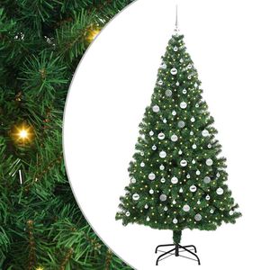 vidaXL Sztuczna choinka z podstawą Zielony 210 cm PVC i Stal i Plastik