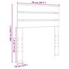 vidaXL Zagł&oacute;wek Dąb Sonoma 75 cm Materiał drewnopochodny
