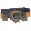 vidaXL Zestaw Sof na Ogr&oacute;d z poduszką 12 pcs Szary polirattan