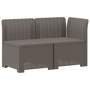 vidaXL Sofa Ogrodowa 2-osobowa w Wyglądzie Rattanowym 2-osobowy PP
