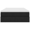 vidaXL Ł&oacute;żko z miejscem na przechowywanie i materacem Czarny