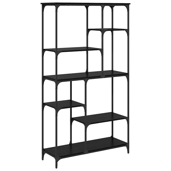 vidaXL P&oacute;łka na książki Czarny Dąb 99 x 35,5 x 176 cm