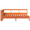 vidaXL Ł&oacute;żko z regałem, bez materaca, woskowy brąz, 75x190 cm, sosnowe