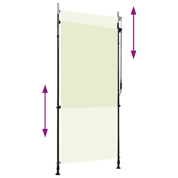 vidaXL Roleta zewnętrzna, 100x270 cm, kremowa