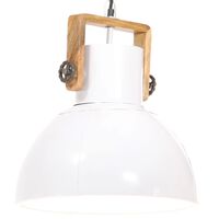 vidaXL Industrialna lampa wisząca, 25 W, biała, okrągła, 40 cm, E27