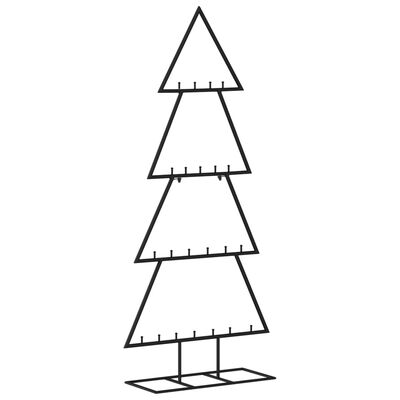 vidaXL Metalowa choinka świąteczna, do dekoracji, czarna, 125 cm