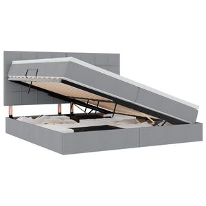 vidaXL Ł&oacute;żko z miejscem na przechowywanie i materacem 200 x 200 cm