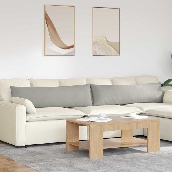 vidaXL Poduszki na sofę 2 pcs Jasnoszary 145 x 40 cm tkanina