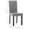 vidaXL Krzesła stołowe, 4 szt., szare, PVC