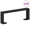 vidaXL N&oacute;żki meblowe 12 szt. Czarny 281 x 40,5 x 100 mm Żelazo
