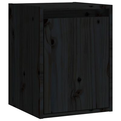 vidaXL Szafki ścienne, 2 szt., czarne, 30x30x40 cm, drewno sosnowe
